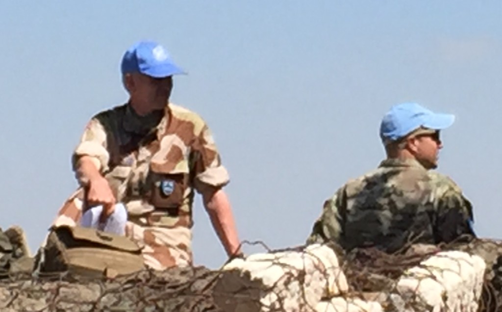UN Peacekeepers near the Syrian border