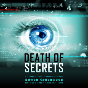 The cover of the Death of Secrets audiobook version